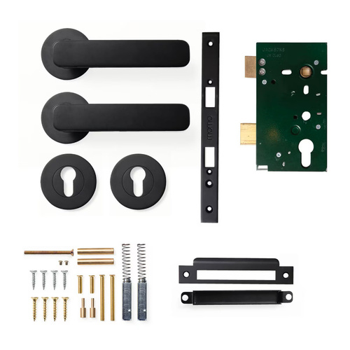 Momo Aspen Solid Brass Lever Entrance Set Matt Black ASPL.ENTR.MBL