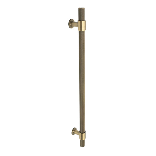 Momo Belgravia Knurled Entrance Door Pull Handle Dark Brushed Brass BLGEP.DBB
