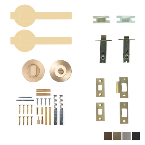 Momo Belgravia Plain Lever Solid Brass Tubular Latch Privacy Set - Available in Various Finishes