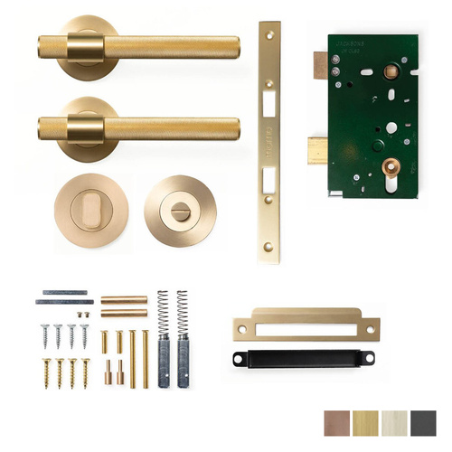 Momo Belgravia Solid Brass Mortice Lock Privacy Lever Set - Available in Various Finishes
