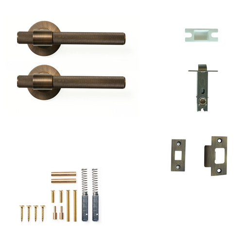 Momo Belgravia Solid Brass Tubular Latch Passage Lever Set Bronze BLGL.TPAS.BNZ