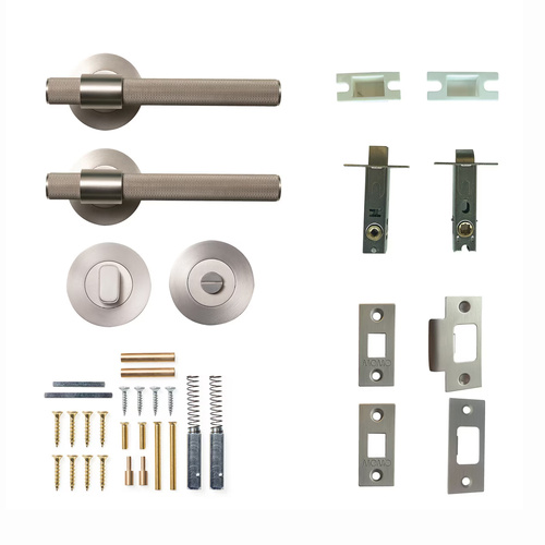 Momo Belgravia Door Handle Lever Tubular Latch Privacy Set Dull Brushed Nickel BLGL.TPRI.DBR