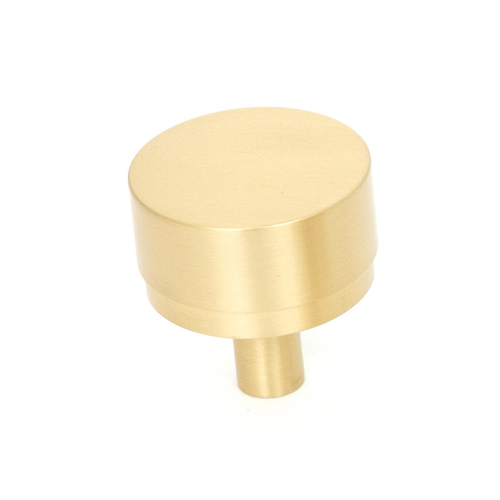 Momo Bellevue 35mm Solid Brass Plain Knob Brushed Satin Brass BVKPL035.BSB