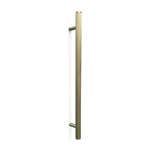 Momo Bellevue Lined Door Pull With Back to Back Fixing 416mm Brushed Satin Brass BVLDAP.416BB.BSB