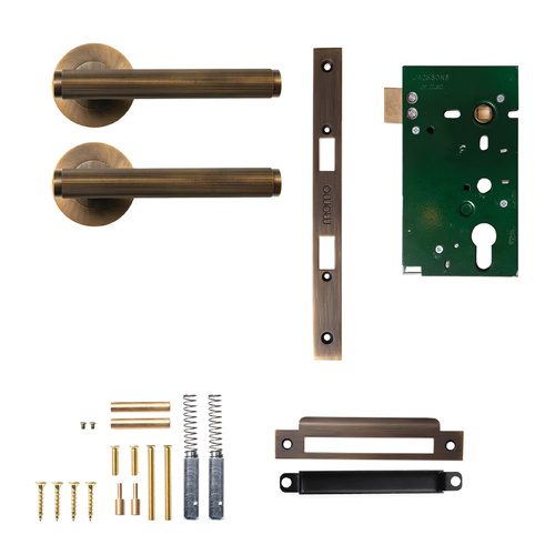 Momo Bellevue Lined Mortice Lock Passage Set Bronze BVLD.PASS.BNZ