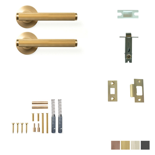 Momo Bellevue Solid Brass Lined Tubular Latch Passage Lever Set - Available in Various Finishes