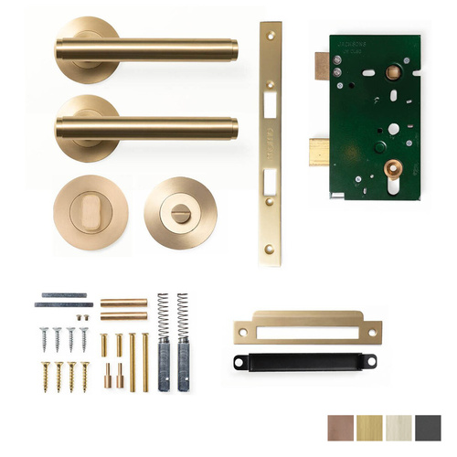 Momo Bellevue Solid Brass Plain Mortice Lock Privacy Lever Set - Available in Various Finishes