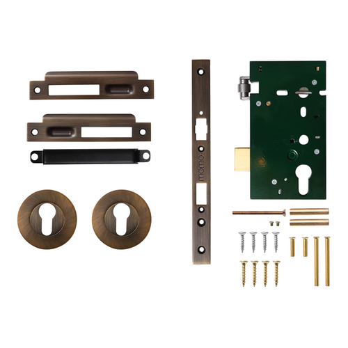 Momo Roller Mortice Solid Brass Entrance Set Bronze ENTR.ROLL.BNZ