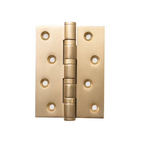 Momo Door Hinge 100x76mm Brushed Satin Brass MHBH.BSB