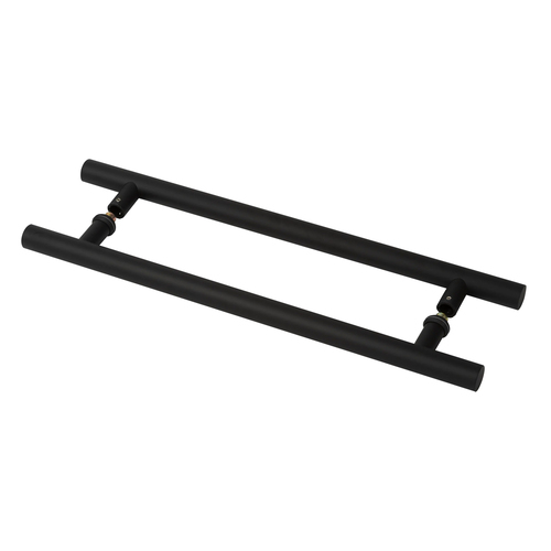 N2lok Vienne Round Door Pull Handle Back to Back 750mm Matt Black Box Pack DP12MBBP