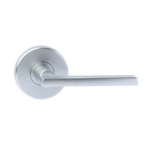 N2lok Decorus Door Lever Handle on Round Rose Passage Set Box Pack Satin Chrome Plate 545DESCPBP