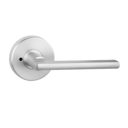 N2lok Decorus Door Lever Privacy Set on Round Rose Box Pack Satin Chrome 555 DE SCP BP