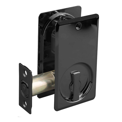 N2lok Lockable Cavity Sliding Door Lock Square Box Pack Matt Black 66SPDLMBBP