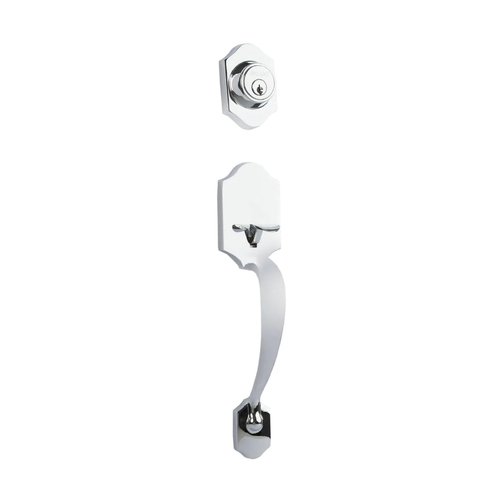 N2lok Charente Double Cylinder Door Entrance Set Box Pack Polished Chrome 765CHDCPCBP