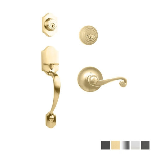 N2lok Charente Door Handle Double Cylinder with Spiral Lever Entrance Set Box Pack