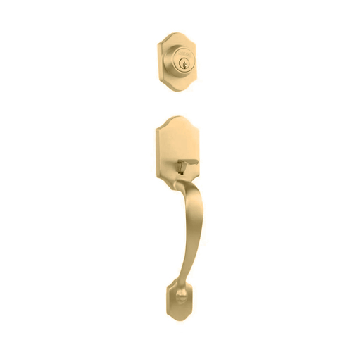 N2lok Charente Single Cylinder Door Entrance Set Box Pack Satin Brass 765CHSCSBBP
