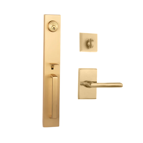 N2Lok Montpellier Single Cylinder with Straight Lever Box Pack Satin Brass 765MOSCSLAOSBBP