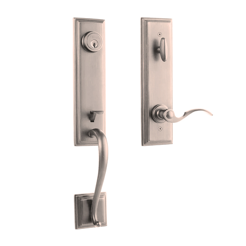 N2lok Seine Door Handle Interconnect Flutto Lever Entrance Set Satin Nickel 765 SE IC FL/PI SN BP