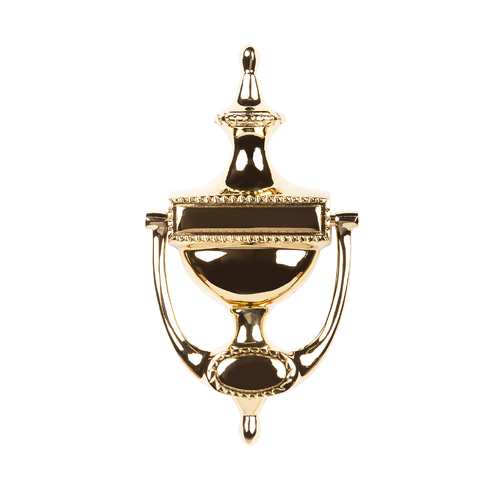 N2lok Georgian Door Knocker Box Pack Polished Brass MFBDKG22L03BP