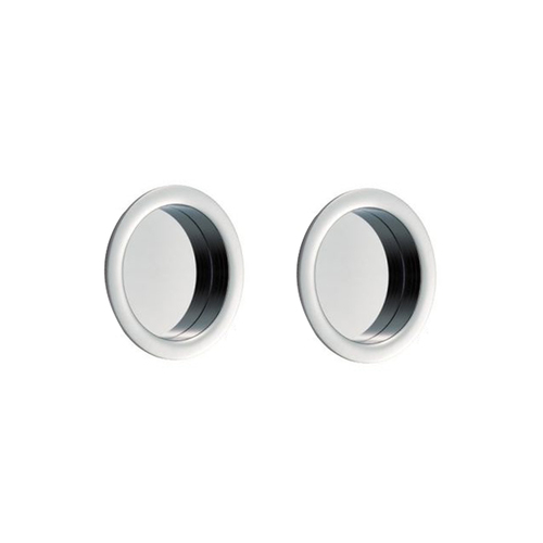 Manital ART54 Round Sliding Door Flush Pull Blank Chrome 54-CRO