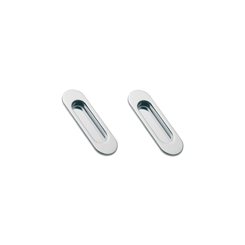 Manital ART58 Oval Sliding Door Flush Pull Chrome 58-CRO