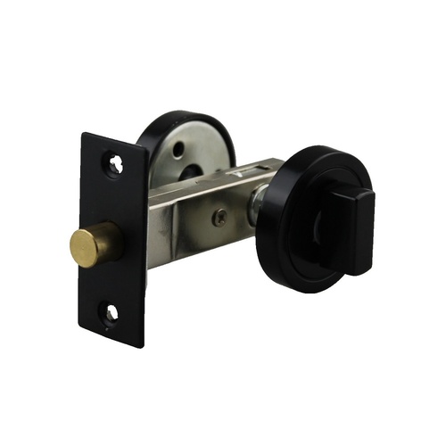 Nidus Door Round Privacy Snib Turn with Privacy Bolt Matt Black BPRI-1-BL