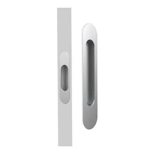 Mardeco Radius Edge M Series Flush Pull Passage Set 190mm Brushed Satin Chrome BSC9008/SET