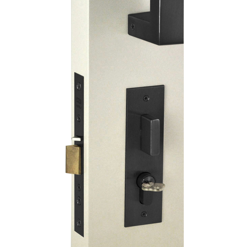 Nidus OZI 4 Mortice Door Lock Combo Matt Black CDL-O-REC-BL