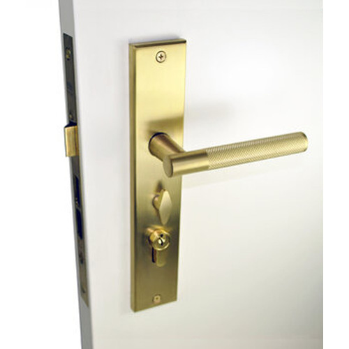 Nidus Knurled Domici Ozi-1 Combo Longplate Right Hand 60mm Satin Brass CLP-DOMK-OR-SB