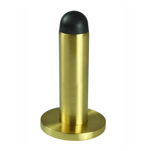 Nidus Type 1 Wall Mounted Door Stop 80mm Satin Brass DSWM1-SB