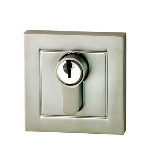 Nidus Door Lock EDBSQ1BNV Eurobolt Deadbolt Brush Nickel Single Cylinder Square