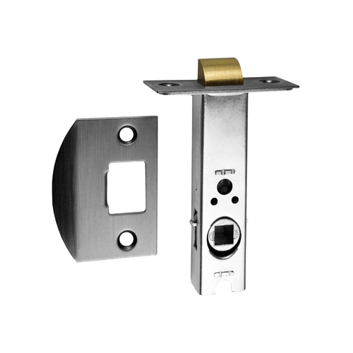 Nidus Tubular Latch Double Sprung 60mm Brushed Chrome LATDS60-BC