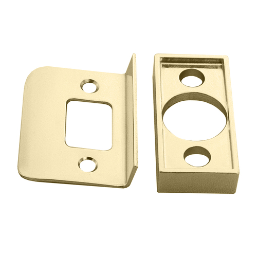 Nidus Tubular Latch Rebate Kit Polished Brass LATREB-PB