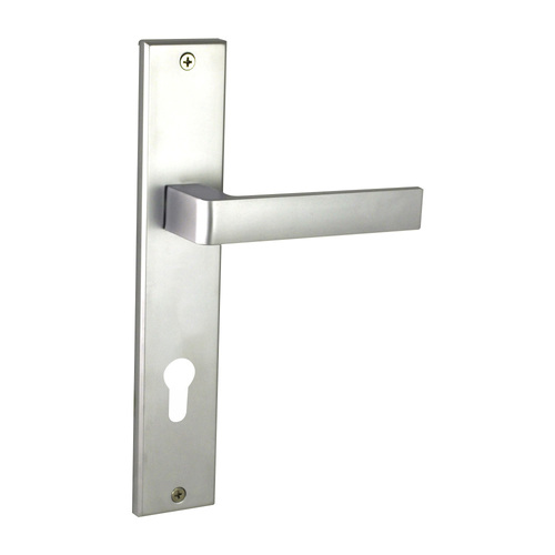Nidus Turin Lever on Longplate Entrance Set Satin Chrome LP-TUR-E-SC