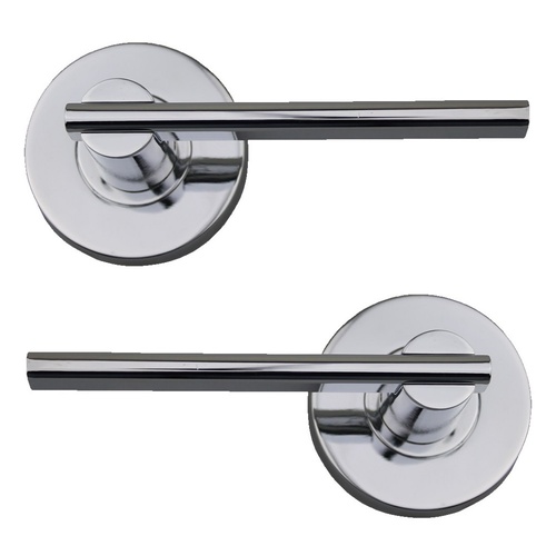 Nidus Door Handle Mediterranean Metro Passage Lever Set Polished Chrome