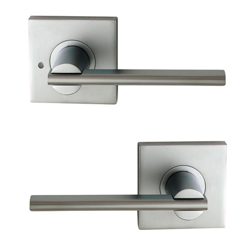Nidus Door Handle Mediterranean Metro Square Privacy Lever Set SC MMSQPRISC