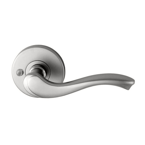 Nidus Roma Door Lever Handle Privacy Set 63mm Satin Chrome MROMPRI-SC