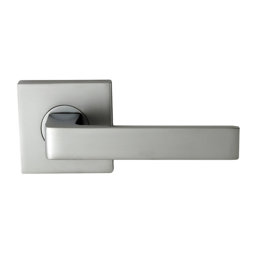 Nidus Turin Door Lever Square Passage Set Satin Chrome MT-SQ-PAS-SC
