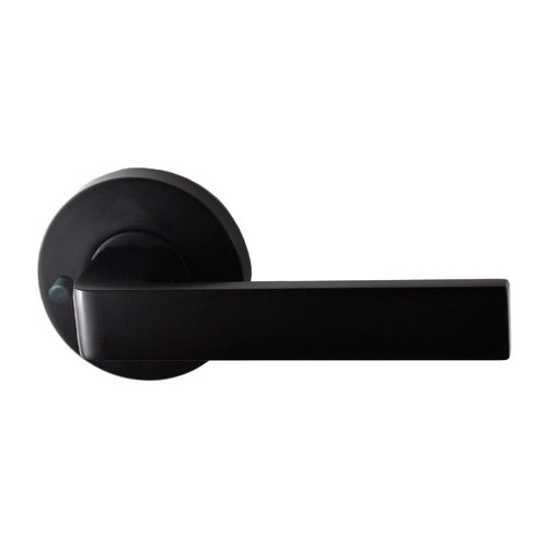 Nidus Turin Door Lever Round Privacy Set Matt Black MTUR-PRI-BL
