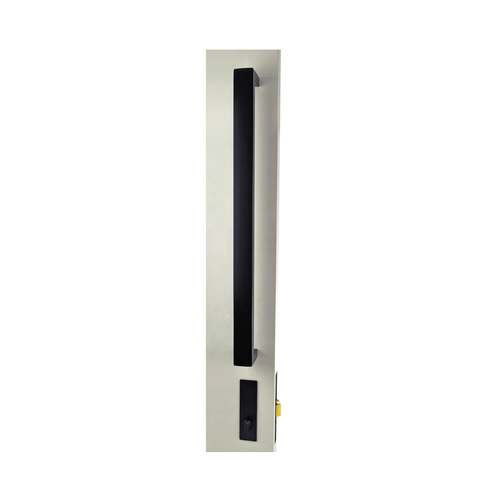 Nidus OZI 4 Mortice Lock Entry Door Pull Handle Set Black CDL-888-O-REC-BL