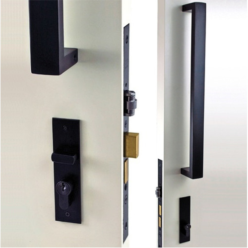 Nidus OZI-3 Roller Mortice Door Lock Combo Square Right Hand Matt Black CRL-826-OR-REC-BL