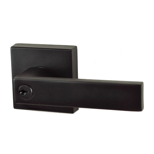 Nidus Lonsdale Lever on Square Rose Entrance Set Matt Black P-L-SQ-ENT-BLV