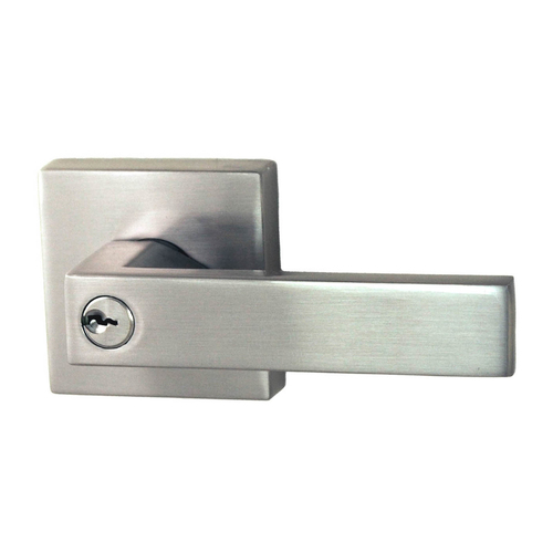 Nidus Lonsdale Lever on Square Rose Entrance Set Brushed Nickel P-L-SQ-ENT-BN