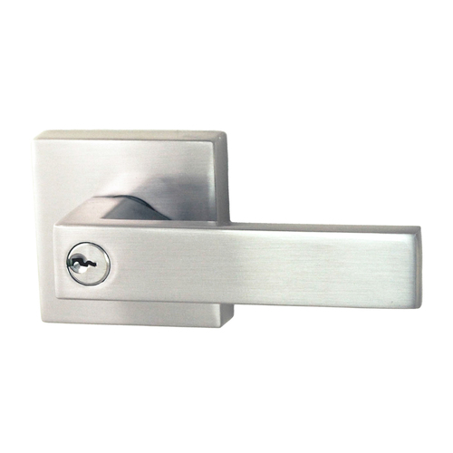 Nidus Lonsdale Lever on Square Rose Entrance Set Chrome Plated P-L-SQ-ENT-CPV