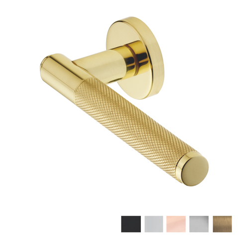 Manital Syntax Knurled Door Handle Lever Passage Set - Available in Various Finishes