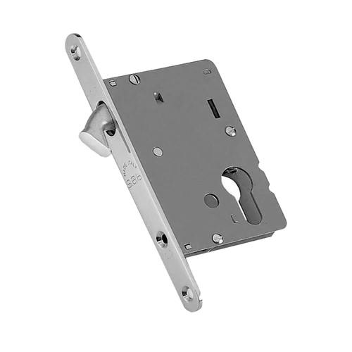Parisi Cylinder Sliding Door Lock 30mm Satin Chrome 230030SC