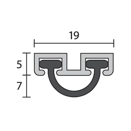 Raven RP30 Heavy Duty Door Bottom Sweep Seal 1000mm Silver Anodised A30C1000