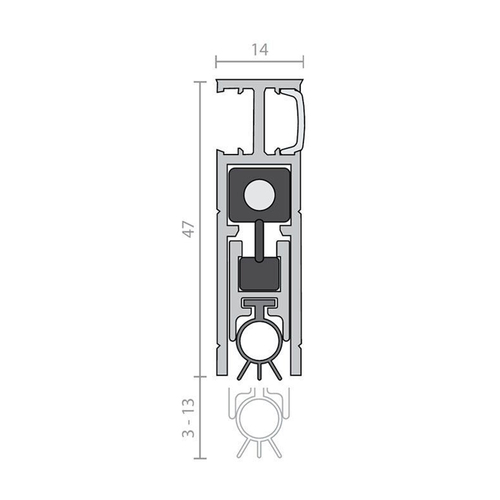 Raven RP35Si Automatic Door Bottom Seal 1220MM Bronze Anodised A35SIB48