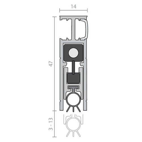 Raven RP35Si Automatic Door Bottom Seal Clear Anodised 1070MM A35SIC42