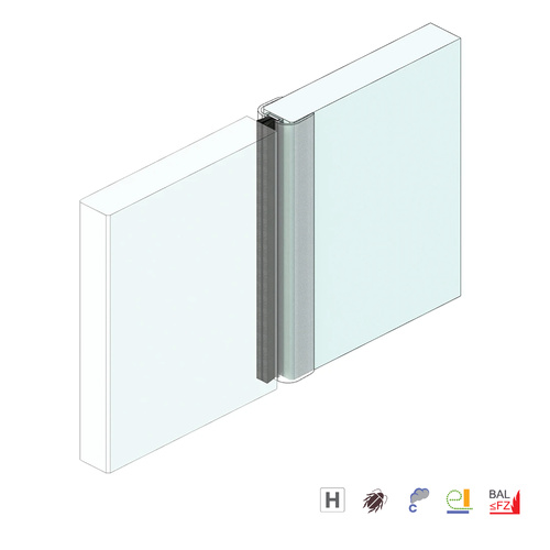 Raven RP42 Astragal Meeting Stile Seal 3000mm Translucent A423000